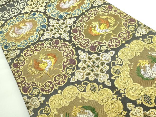 平和屋着物●極上 皇室・伊勢神宮御用 御御帯 山口美術織物 山口弘躬 太鼓柄袋帯 唐織 正倉院天平文 金銀糸 逸品 DZAB3901kh6
