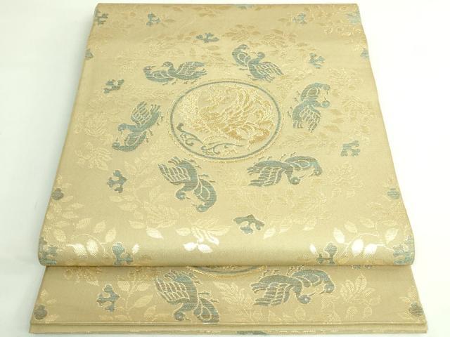 平和屋着物●極上 西陣 川島織物 六通柄 本袋帯 鳳凰 金糸 逸品 DZAB3912kh6