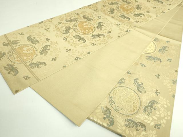 平和屋着物●極上 西陣 川島織物 六通柄 本袋帯 鳳凰 金糸 逸品 DZAB3912kh6