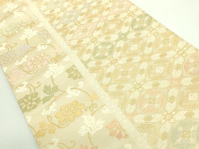 平和屋着物●極上 西陣織 陰山織物謹製 箔屋清兵衛 六通柄袋帯 唐織 唐草花文 本金箔 逸品 DZAB3997kh6