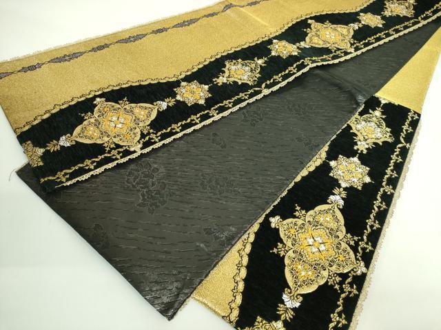 平和屋着物●極上 西陣 六通柄袋帯 ビロード 花菱文 レース 金銀糸 逸品 DZAB3998kh6