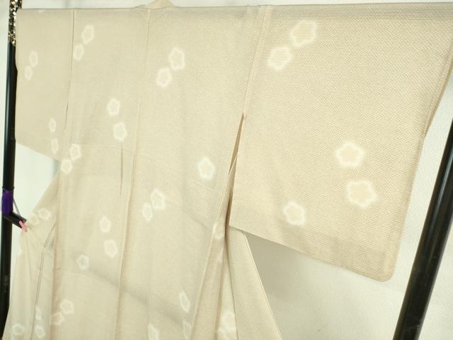 平和屋着物*極上 夏物 小紋 絽 舞花文 蛍暈し 肌色地 逸品 DZAB4013kh6