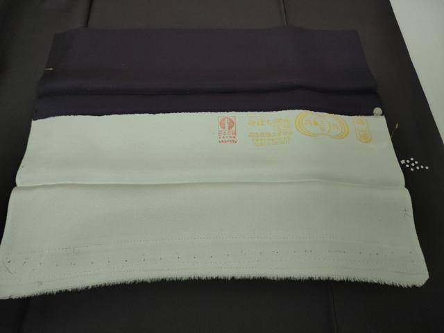 平和屋本店●極上 きもの志麻 岩下志麻ブランド 訪問着 葡萄唐草文 深紫色地 金彩 反端付き 逸品 DZAB4024kh6