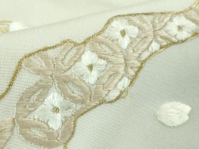 平和屋本店●極上 訪問着 総手刺繍 枝花文 暈し染め 金糸 逸品 DZAB4039kh6