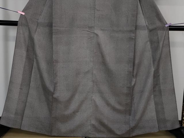 平和屋本店*極上 夏物 石川県指定無形文化財 夏牛首紬 白山工房 手織り 変わり市松 逸品 DZAB4047kh6