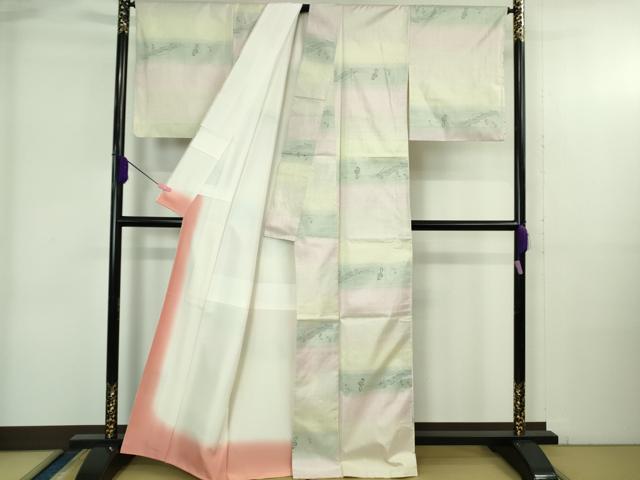 平和屋本店●極上 本場大島紬 音符 楽譜 ト音記号 逸品 DZAB4067kh6