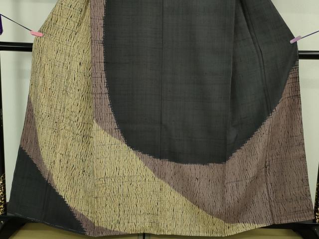 平和屋本店●極上 染織の名門 しょうざん 生紬 訪問着 杢目絞り 逸品 未使用 DZAB4121kh6