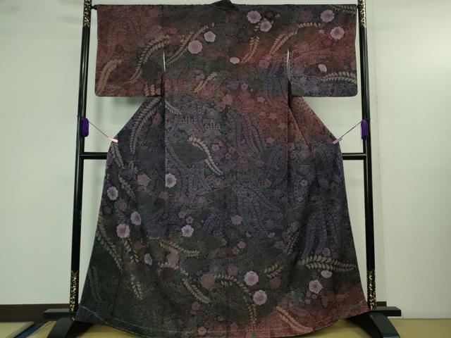 平和屋本店●極上 訪問着 辻が花 暈し染め 金通し地 逸品 未使用 DZAB4126kh6