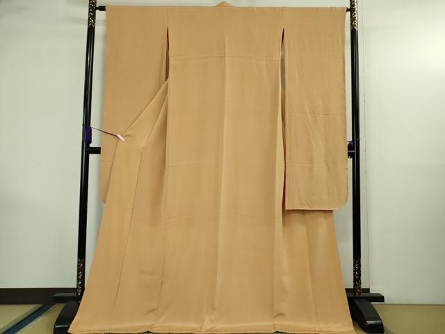平和屋本店●極上 アンティーク 大正ロマン 振袖 色無地 伽羅色 逸品 DZAB4152kh6