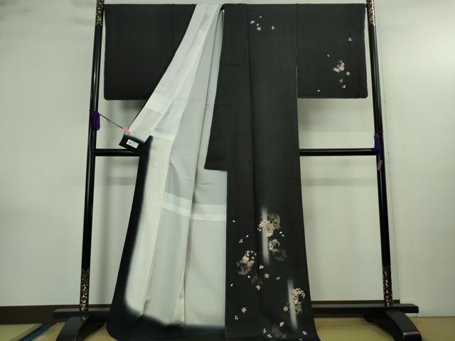 平和屋着物●極上 十代目 歌舞伎役者 坂東三津五郎 訪問着 花丸文 蝉色地 暈し染め やまと誂製 ロング丈 逸品 未使用 DZAB4160kh6