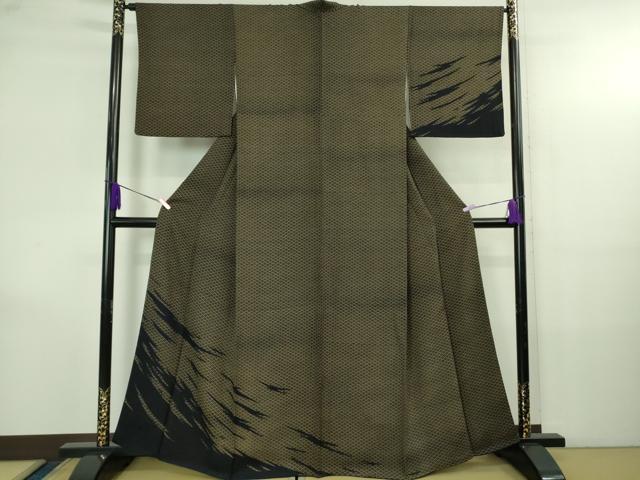 平和屋着物●極上 藍造り国選定無形文化財 藍師・佐藤昭人 訪問着 型染 青海波 霞文 認定証付き 逸品 DZAB4169kh6