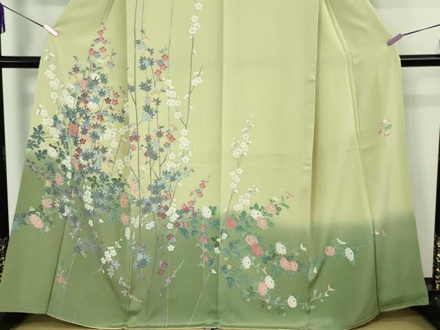 平和屋着物●極上 訪問着 友禅 作家物 吉祥花文 暈し染め 逸品 DZAB4176kh6