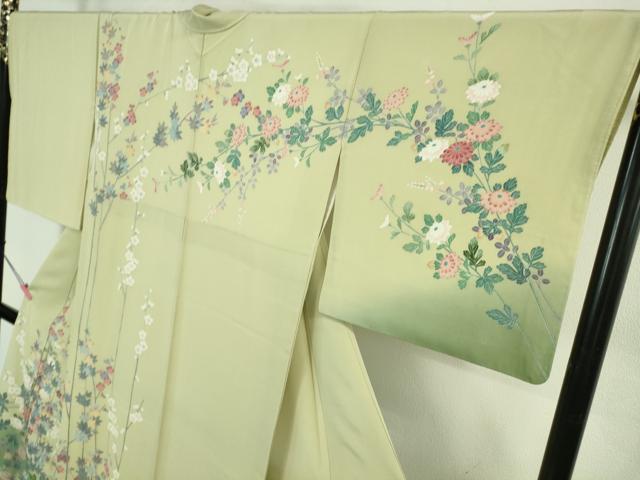 平和屋着物●極上 訪問着 友禅 作家物 吉祥花文 暈し染め 逸品 DZAB4176kh6