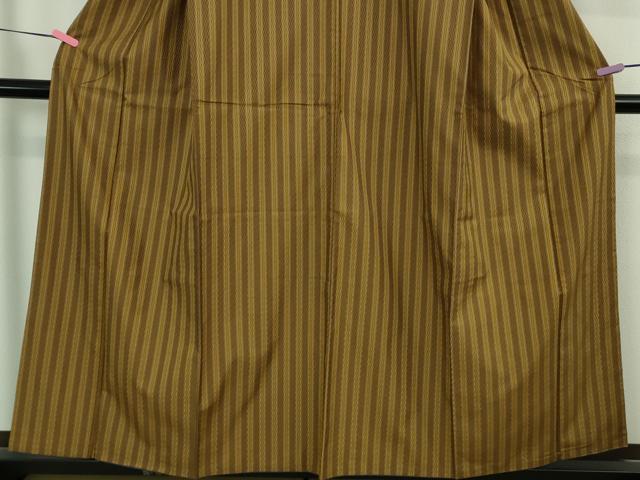 平和屋本店●極上 山下八百子 本場黄八丈 市松綾織 紬 逸品 DZAB4184kh6