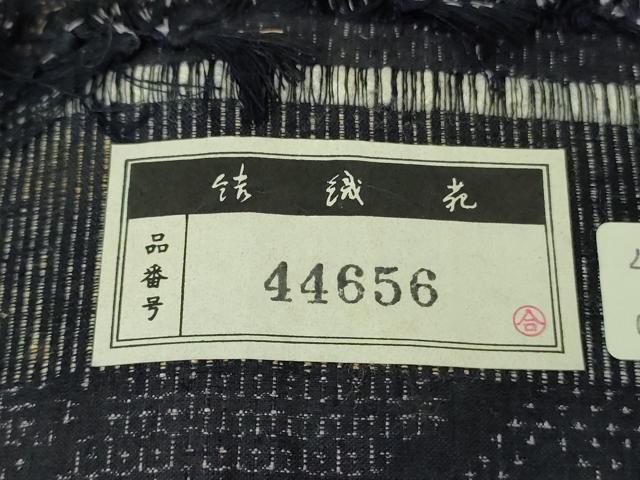 平和屋本店●極上 人間国宝 田中林次 本場結城紬 重要無形文化財 結織苑 100亀甲 切嵌風景 証紙付き 逸品 未使用 DZAB4188kh6