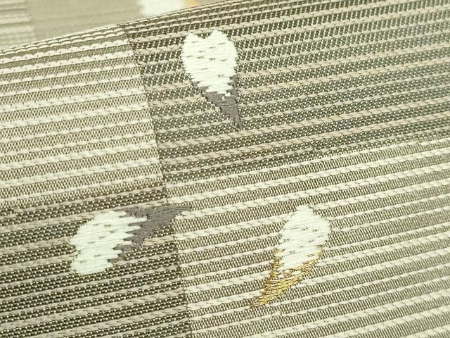 平和屋着物●極上 西陣の名門 加納幸謹製 六通柄袋帯 唐織 市松舞桜 金糸 逸品 DZAB4206kh6