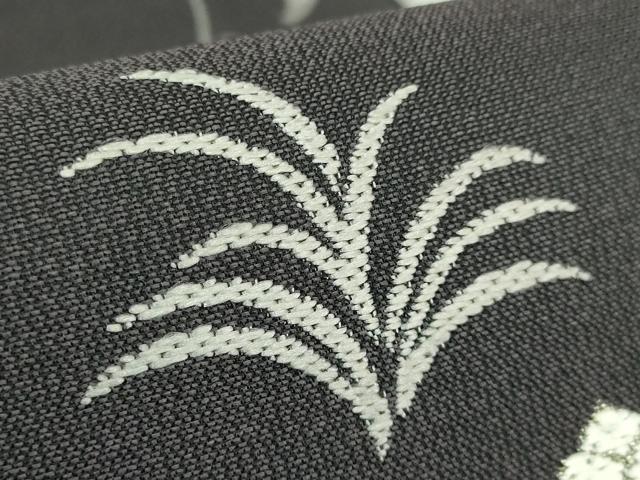 平和屋本店●極上 織文意匠 鈴木 六通柄袋帯 唐織 綾絲錦 草花文 金糸 羊羹色地 逸品 DZAB4209kh6