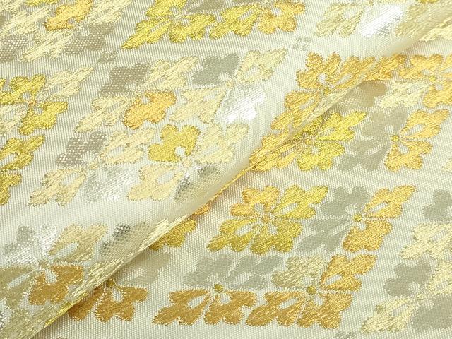 平和屋本店●極上 龍村美術織物 たつむら 六通柄 本袋帯 さいわい花菱錦 金銀糸 逸品 DZAB4221kh6