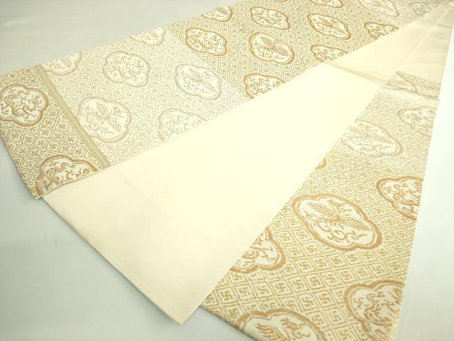 平和屋本店●最高級 龍村平蔵製 六通柄 本袋帯 俵屋龍鳳文 金糸 逸品 DZAB4227kh6