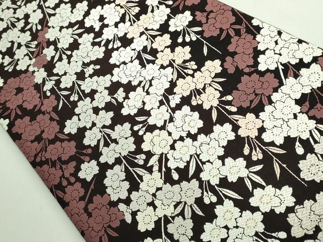 平和屋本店●極上 創業200年・7代目永治屋清左衛門 六通柄袋帯 唐織 圓山桜花文 金糸 逸品 DZAB4239kh6