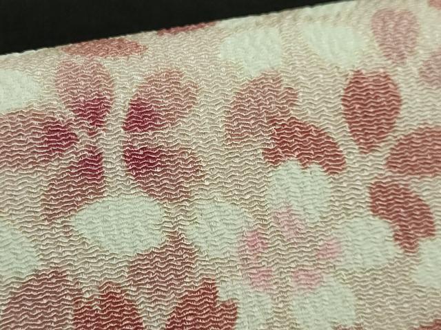 平和屋本店●極上 名門染元 秀美 十日町友禅 九寸名古屋帯 桜 ネズミ 花見 黒地 鬼しぼ縮緬 逸品 DZAB4253kh6