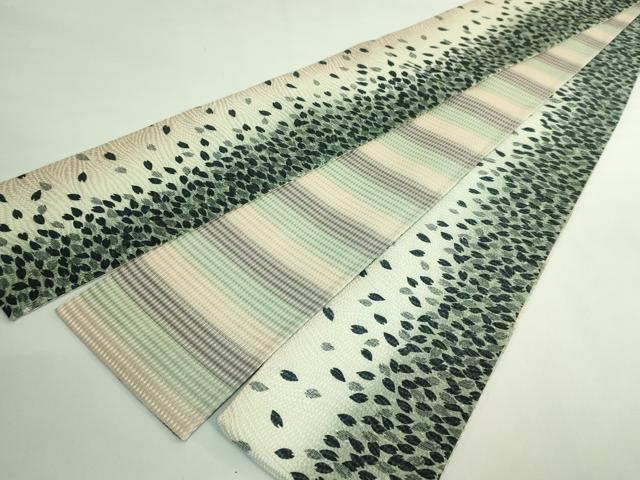 平和屋着物●極上 両面 半幅帯 舞桜 逸品 DZAB4267kh6
