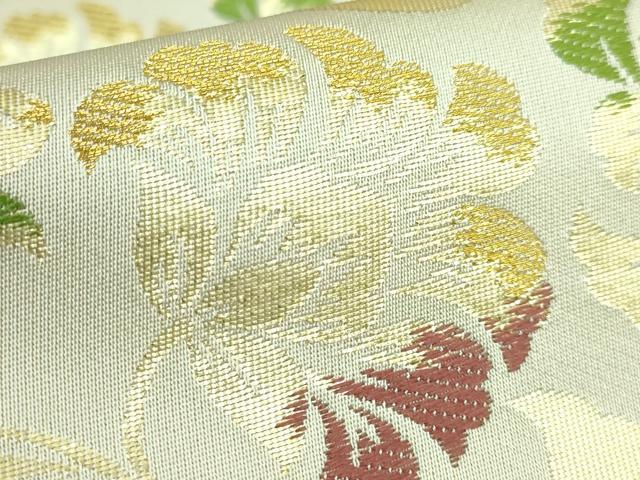 平和屋本店●極上 龍村美術織物 たつむら 全通柄袋帯 唐草文 金糸 証紙付き 逸品 未使用 DZAB4274kh6