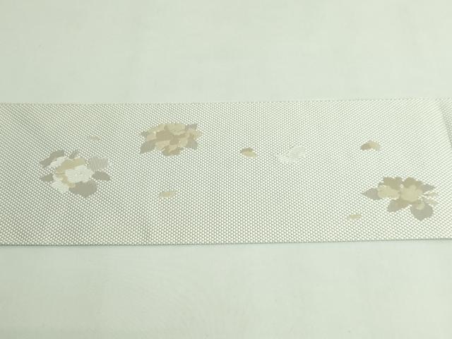平和屋着物●極上 本場筑前博多織 八寸名古屋帯 KIMONO MODERN 紫陽花 協和織物 金糸 博多金ラベル 証紙付き 逸品 DZAB4277kh6