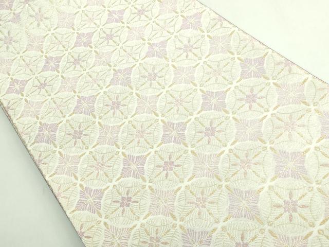 平和屋着物●極上 全通柄袋帯 七宝花菱文 金糸 逸品 DZAB4279kh6