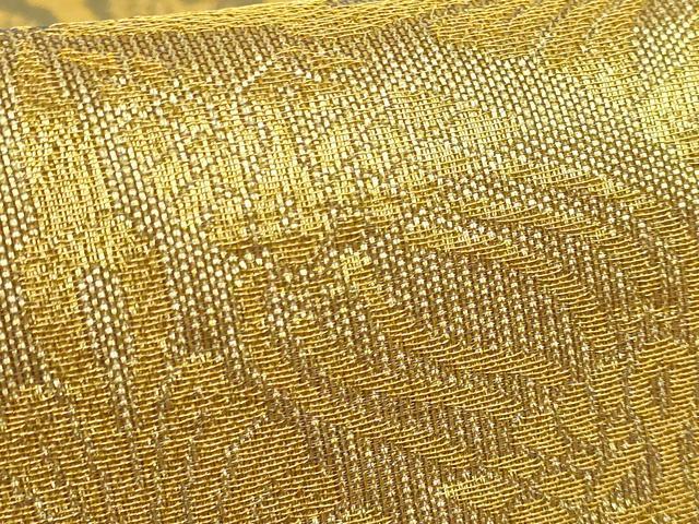 平和屋着物●極上 創業280年 誉田屋源兵衛 六通柄袋帯 スリーシーズン帯 鳥襷 純金 東照宮 逸品 DZAB4286kh6