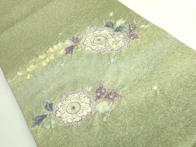 平和屋本店●極上 久保田一竹 幻の辻が花 太鼓柄袋帯 金通し地 逸品 DZAB4297kh6