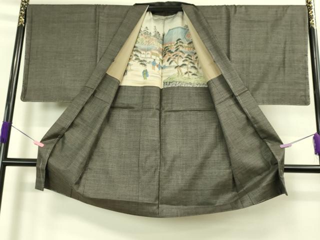 平和屋着物●極上 男性 本場大島紬 アンサンブル 長羽織 100亀甲 総詰め 逸品 未使用 DZAB4304kh6