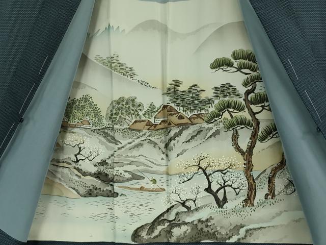 平和屋着物●極上 男性 本場大島紬 アンサンブル 長羽織 100亀甲 総詰め 逸品 未使用 DZAB4310kh6