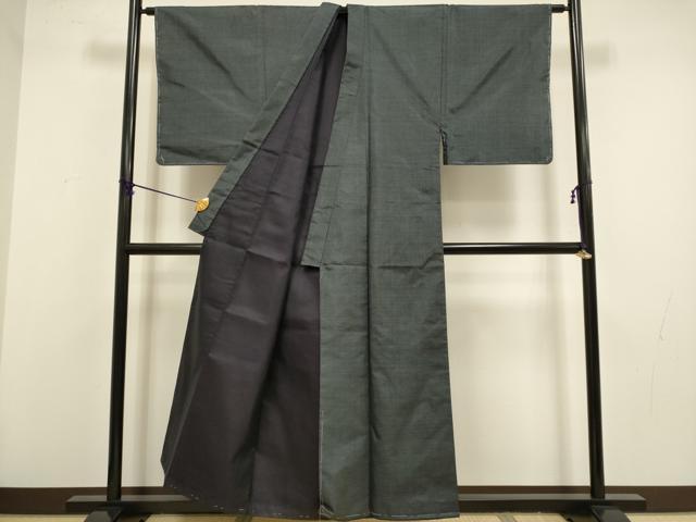 平和屋着物●極上 男性 本場大島紬 アンサンブル 長襦袢(袷)・長羽織セット 100亀甲 総詰め 羽裏・歌舞伎 逸品 未使用 DZAB4317kh6
