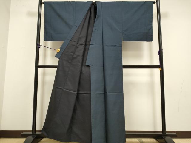 平和屋着物●極上 男性 本場大島紬 アンサンブル 長襦袢(袷)・長羽織セット 100亀甲 総詰め 逸品 DZAB4318kh6