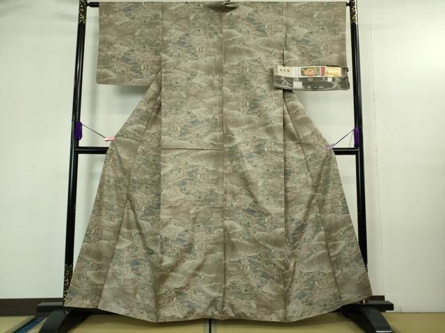 平和屋着物●極上 都喜ヱ門 本場大島紬 紬萬葉 総絣 人物風景 藤絹織物謹製 さが美扱い 証紙付き 逸品 DZAB4339kh6