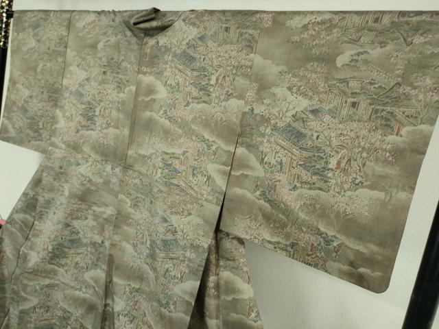 平和屋着物●極上 都喜ヱ門 本場大島紬 紬萬葉 総絣 人物風景 藤絹織物謹製 さが美扱い 証紙付き 逸品 DZAB4339kh6