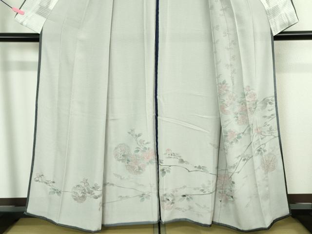 平和屋着物●極上 訪問着 無双 紗袷 紗×絽 雪輪枝花文 暈し染め 逸品 DZAB4350kh6