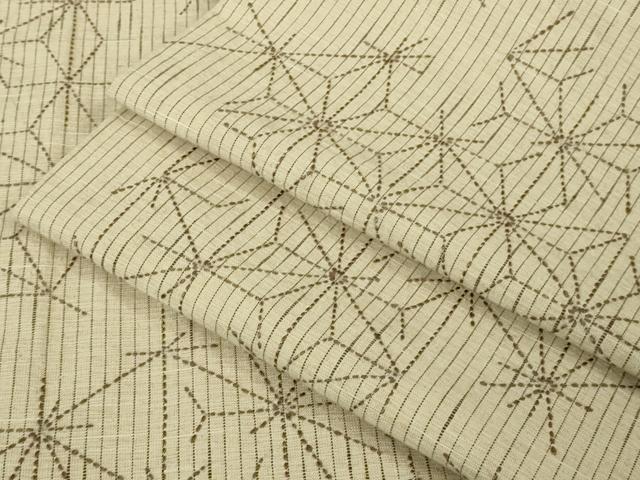 平和屋着物▽極上 訪問着 紬 単衣 刺し子 刺繍 麻の葉 逸品 DZAB4356kh6