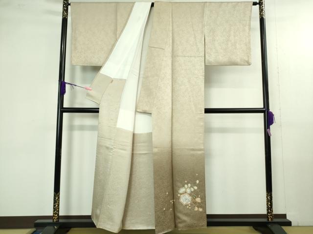 平和屋本店●極上 久保田一竹 幻の辻が花 色留袖 練色地 暈し染め 金通し地 ますいわ屋扱い 逸品 DZAB4365kh6