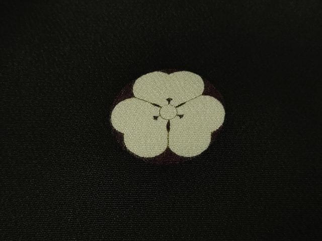 平和屋本店●極上 アンティーク 大正ロマン 振袖 刺繍 檜扇御所車花楓文 暈し染め 黒地 金彩 逸品 DZAB4370kh6