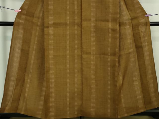 平和屋着物*極上 夏物 紗紬 間道 灰茶色地 やまと金ラベル 逸品 DZAB4377kh6