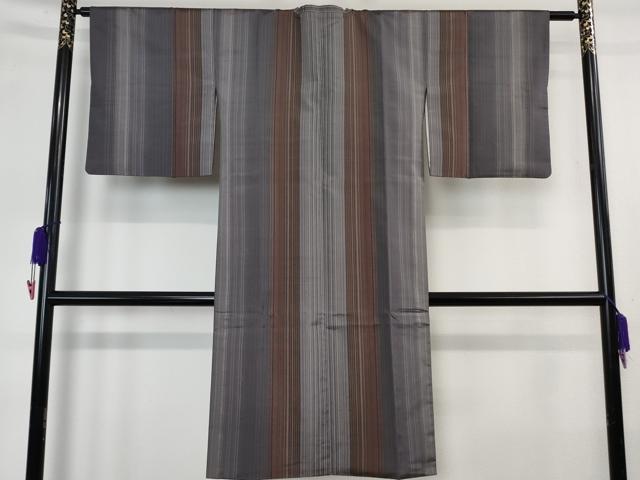 平和屋着物∞極上 道行コート ロング丈 お召地 間道 逸品 DZAB4394kh6