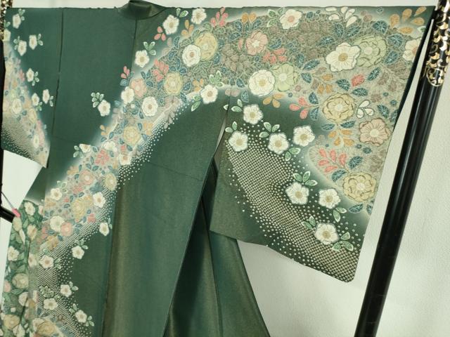 平和屋着物●極上 訪問着 辻が花 暈し染め 金通し地 逸品 DZAB4410kh6
