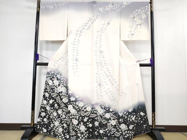 平和屋本店●極上 訪問着 作家物 辻が花 暈し染め 逸品 DZAB4414kh6