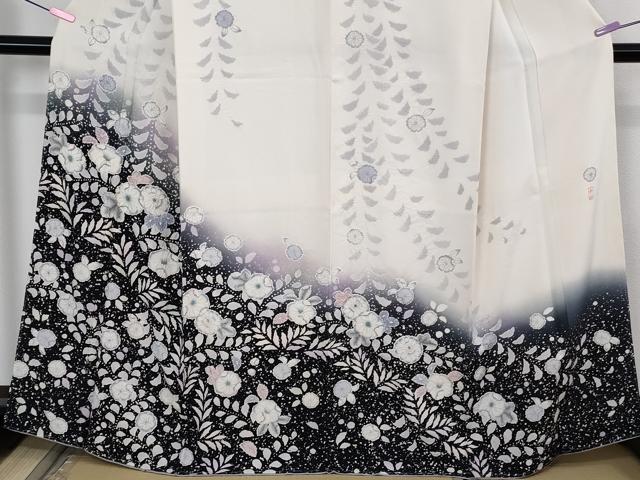 平和屋本店●極上 訪問着 作家物 辻が花 暈し染め 逸品 DZAB4414kh6