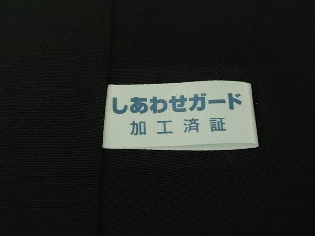 平和屋着物●極上 訪問着 草葉文 黒地 暈し染め 金銀彩 逸品 未使用 DZAB4421kh6