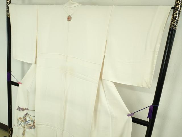 平和屋本店●極上 世界的友禅作家 千地泰弘 色留袖 寿光織 千地天女 象牙色地 金糸 ますいわ屋扱い 逸品 未使用 DZAB4434kh6