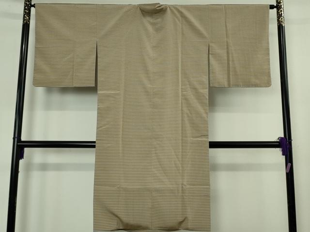 平和屋着物∞極上 道中着 お召地 ロング丈 吉野間道 ますいわ屋扱い 逸品 DZAB4462kh6