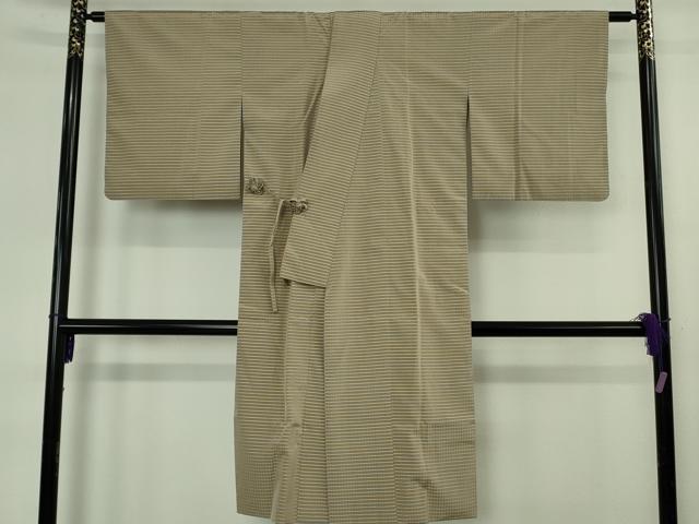 平和屋着物∞極上 道中着 お召地 ロング丈 吉野間道 ますいわ屋扱い 逸品 DZAB4462kh6